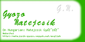 gyozo matejcsik business card